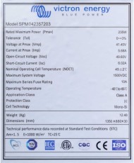 Solar Panel 235W-72 Cells Monocrystalline 1350x880x30mm Series 4d Victron Energy