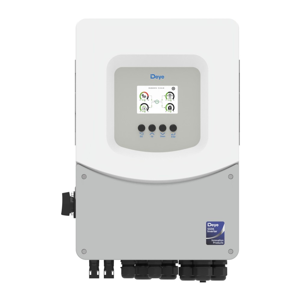 6 kW onduleur hybride Deye, monophasé, 48 V, SUN-6K-SG06LP1-EU-BM2