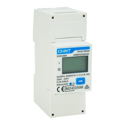 Compteur CHINT monophasé, mesure directe 80 A, Modbus RS485, DDSU666