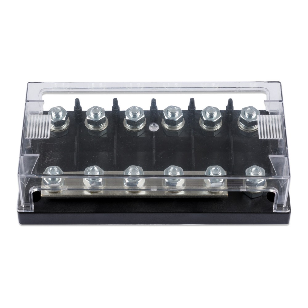 Six-way fuse holder for Mega-fuse with busbar (500A)